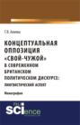 Концептуальная оппозиция свой-чужой в британском политическом дискурсе. (Аспирантура, Бакалавриат, Магистратура, Специалитет). Монография.